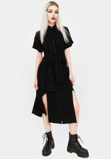 Hattie Shirt Sleeve Tie Waist Shirt Dress