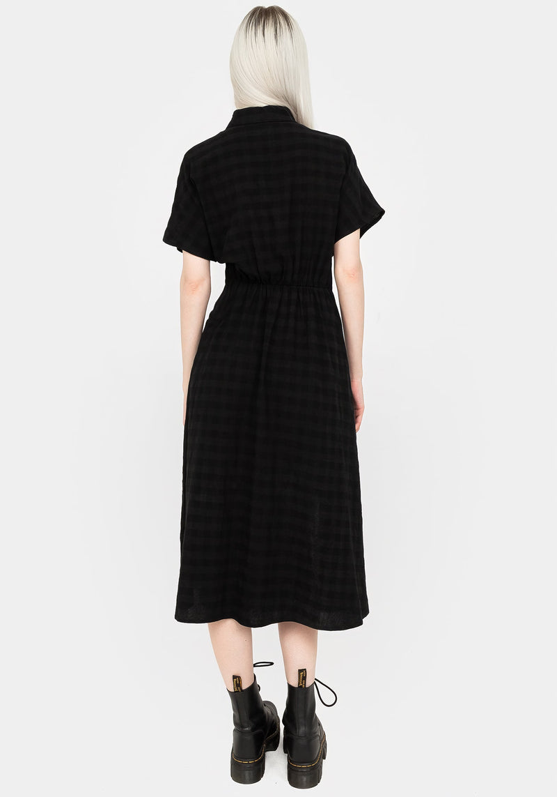 Hattie Shirt Sleeve Tie Waist Shirt Dress