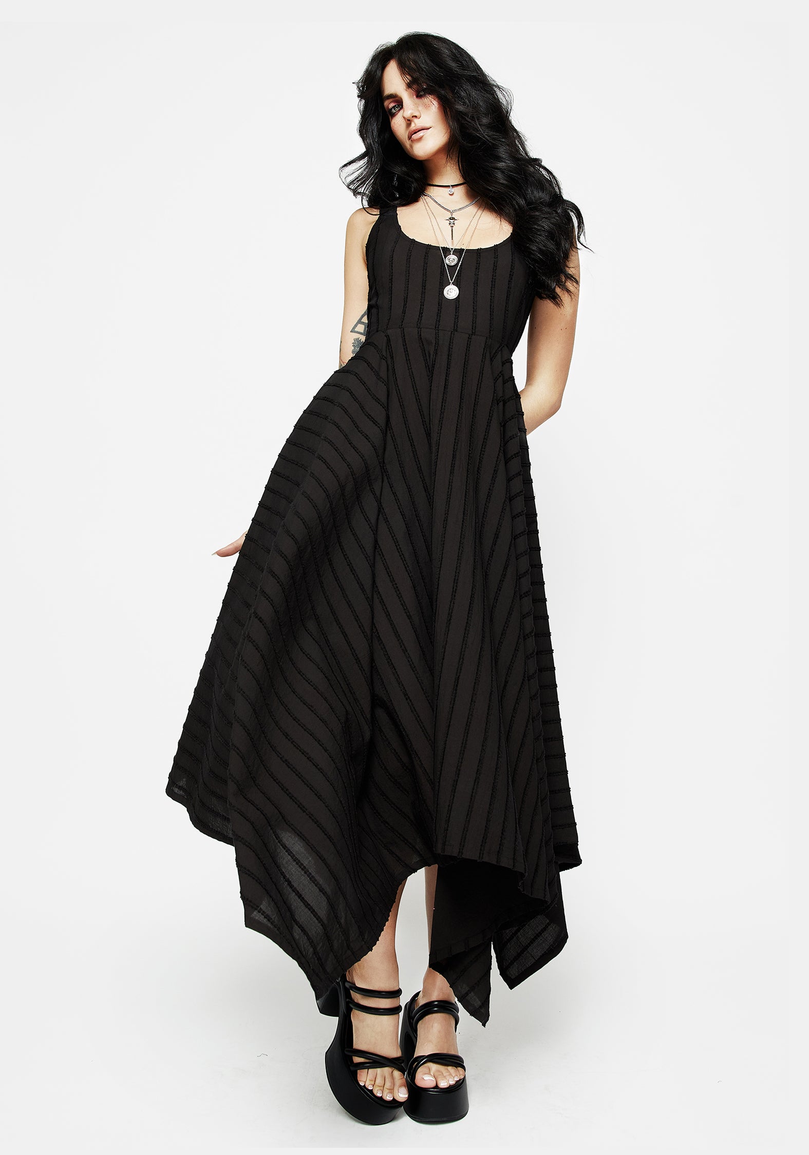 Blythe Handkerchief Hem Midaxi Dress