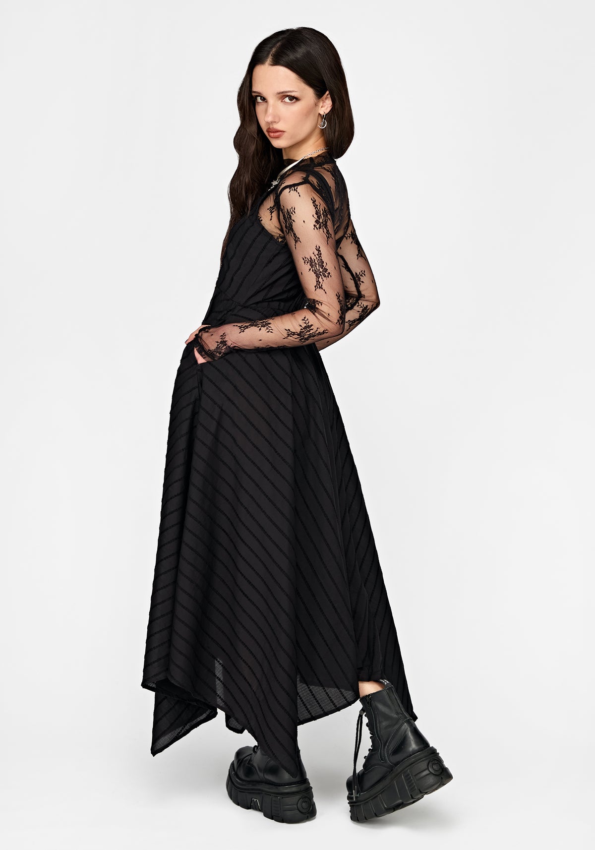Blythe Handkerchief Hem Midaxi Dress