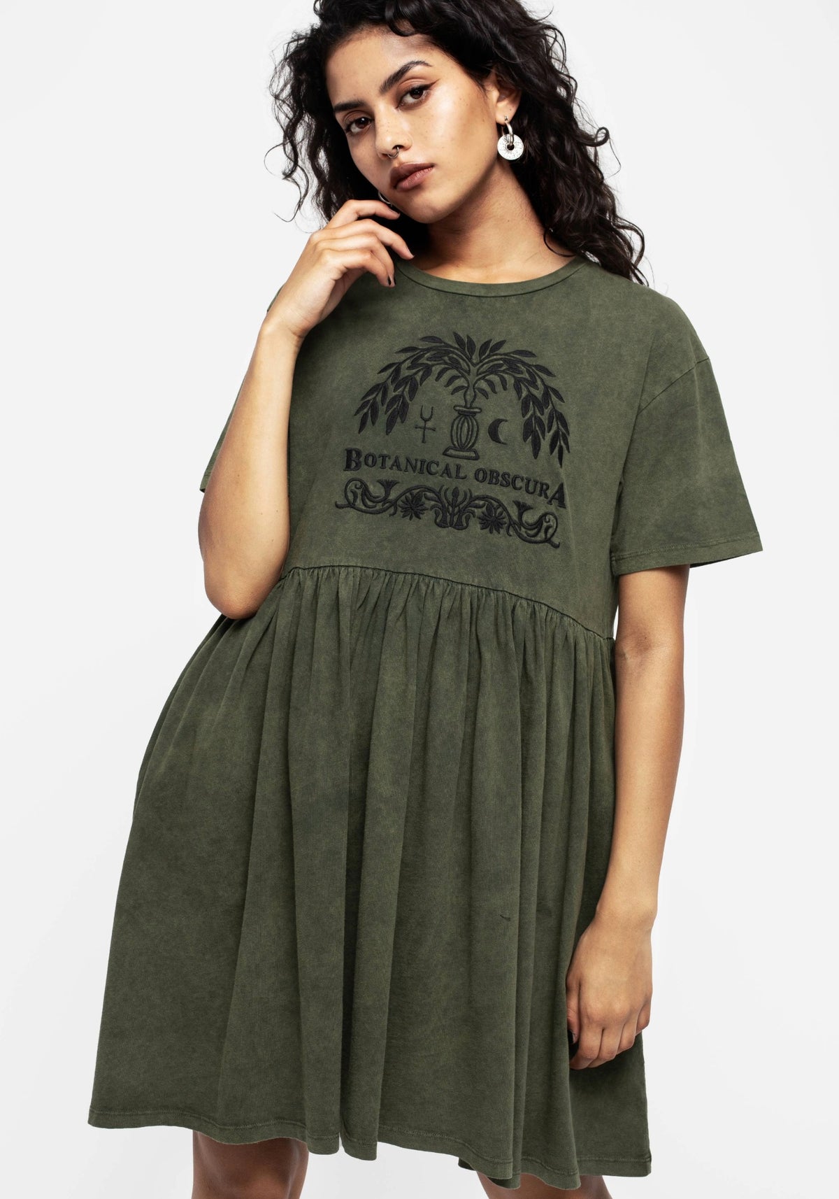 Obscura Graphic Print Mini Skater Dress