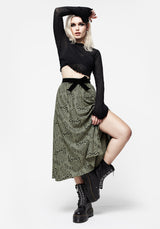 Dominion Schlange Druck Midi Rock