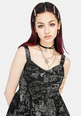 Heresy Knopf Hoch Mini Schürze Kleid