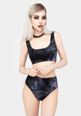 Purple Haze Tie Dye High Waist Bikini Bottoms