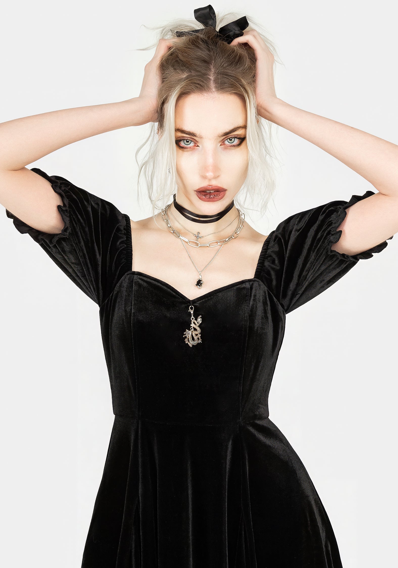Drakon Velour Corset Mini Dress – Disturbia