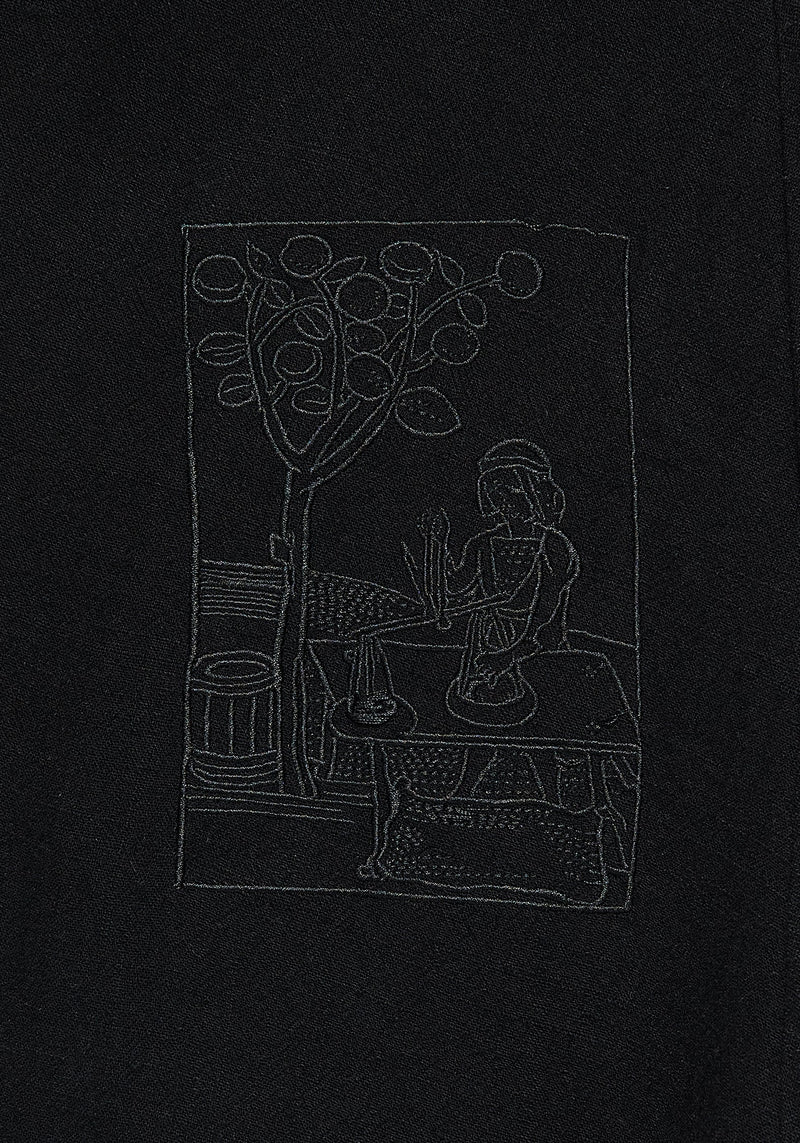 Mandrake Linen-Blend Embroidered Midi Dress