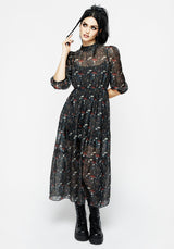 Amanita Organza Tiered Midaxi Dress