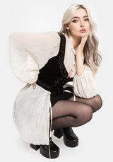 Villain Textured Blouse - White EU 34
