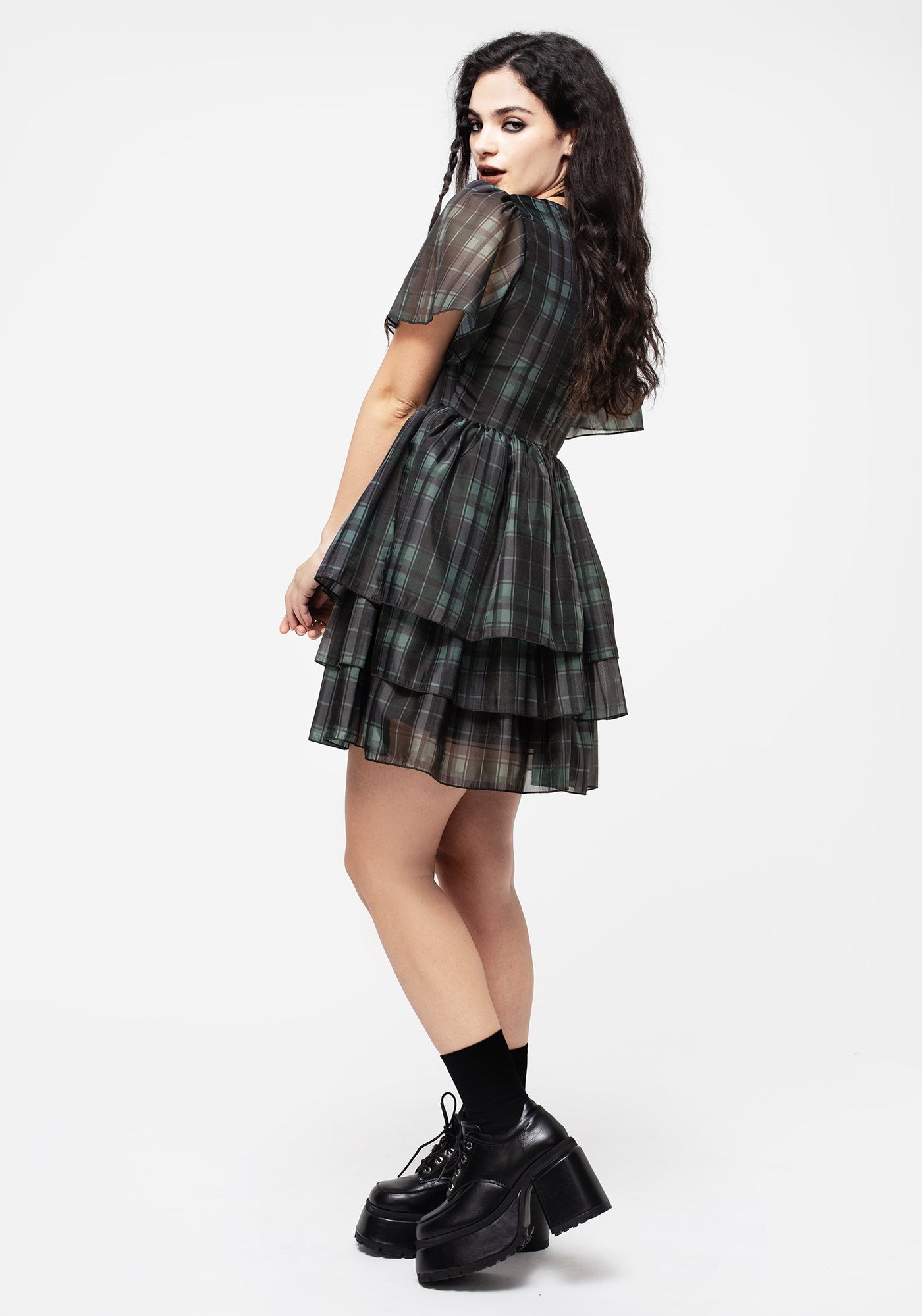 Checkmate Layered Organza Mini Dress – Disturbia