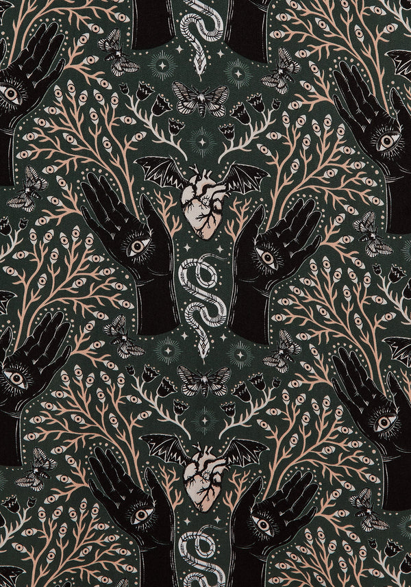 Hemlock Button Front Midi Dress - Green