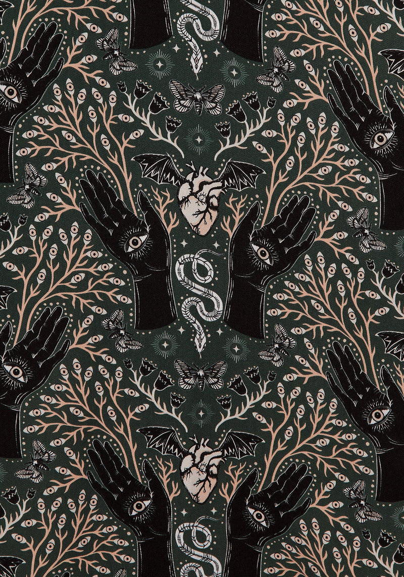 Hemlock Button Front Midi Dress - Green