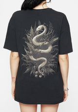 Gravity Cotton Snake Printed T-Shirt