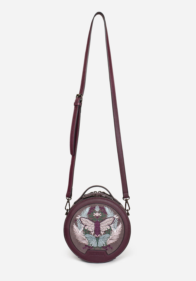 Trivia Moth Embroidered Crossbody Bag