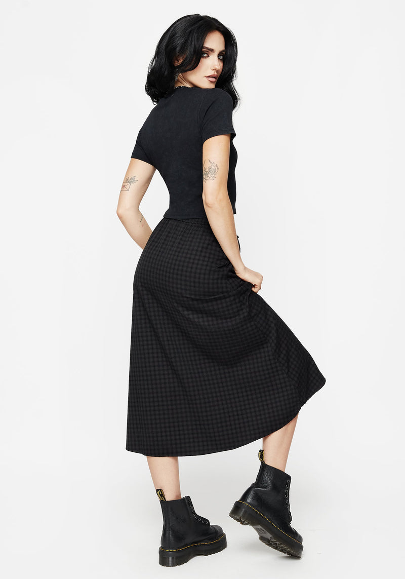 Ziggy Check Midi Skirt