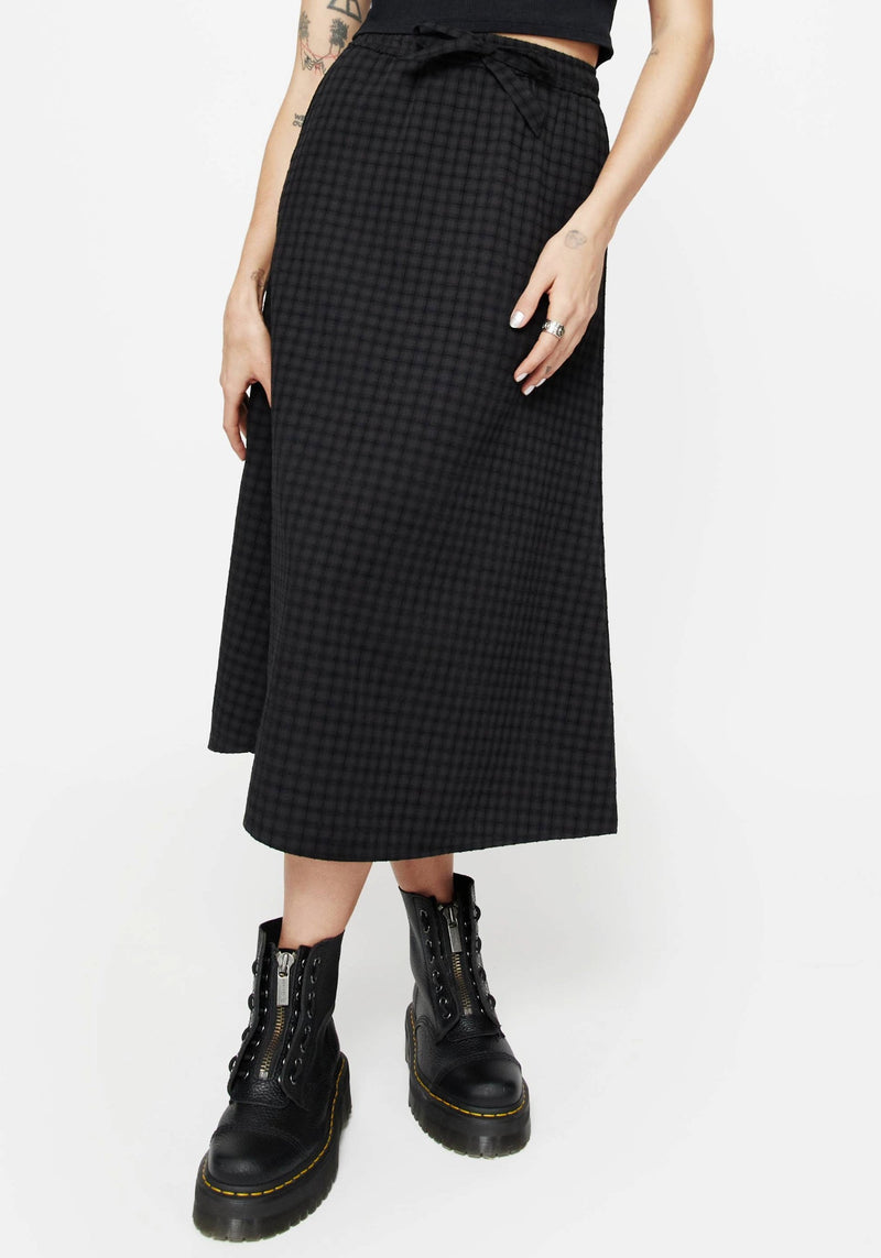 Ziggy Check Midi Skirt