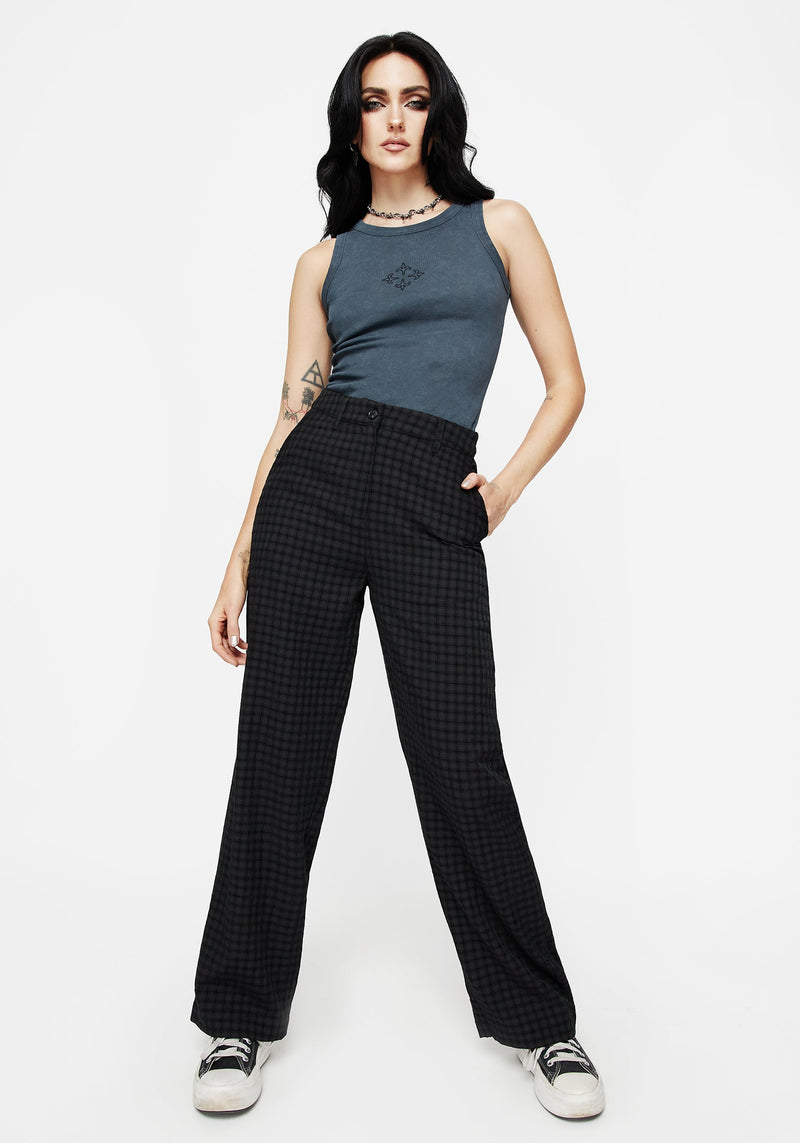 Ziggy Check Straight Leg Trousers