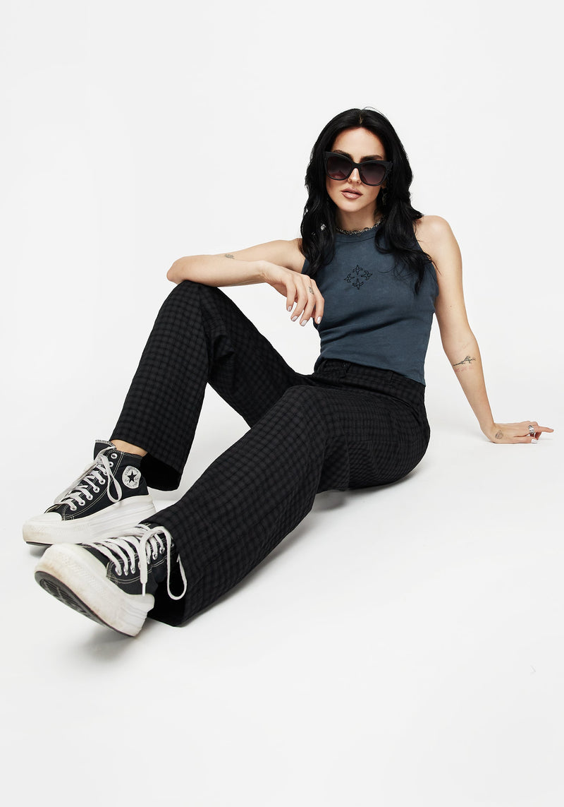 Ziggy Check Straight Leg Trousers