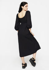 Larissa Hand Embroidered Smocked Midaxi Dress