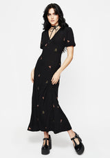 Copia Moth Embroidered Maxi Dress