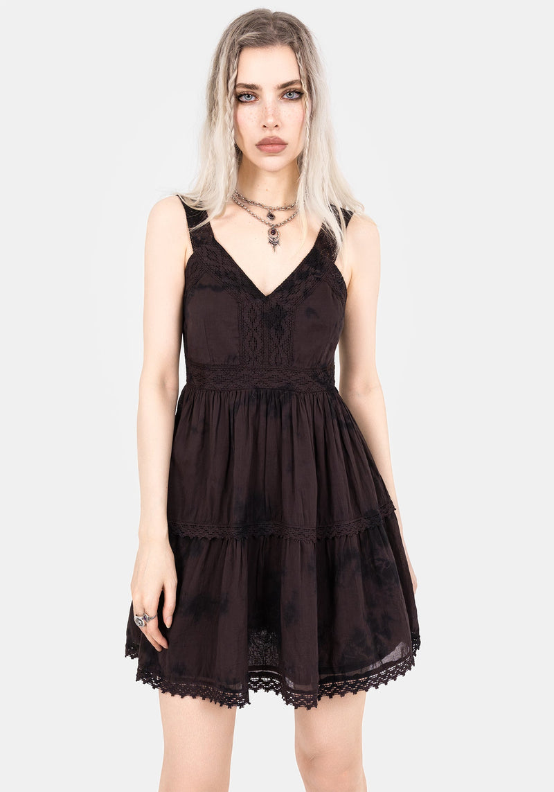 Burnout Tie Dye Cotton Mini Dress