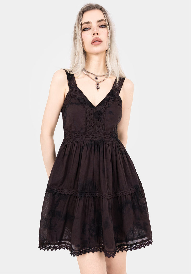 Burnout Tie Dye Cotton Mini Dress