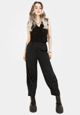 Delores Striped Cotton Balloon Trousers