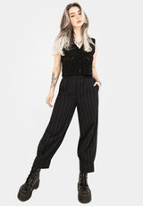 Delores Striped Cotton Balloon Trousers