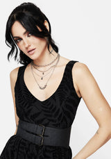 Apricity Paisley Debossed Waist Belt