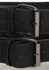 Apricity Paisley Debossed Waist Belt