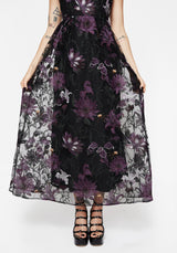 Estrid Embroidered Mesh Midaxi Cami Dress