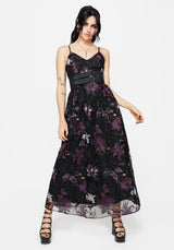 Estrid Embroidered Mesh Midaxi Cami Dress