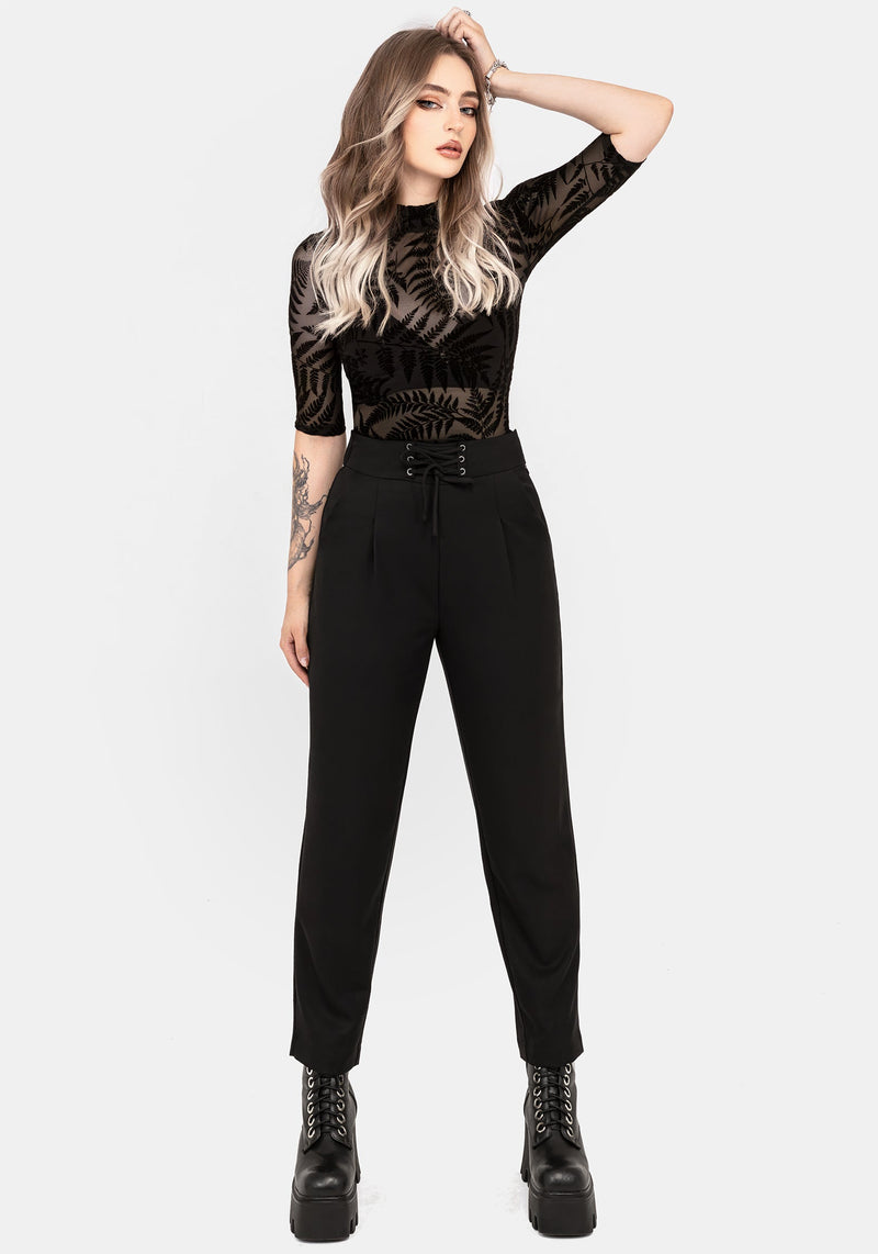 Cassandra Lace-Up Waist Tailored Trouser