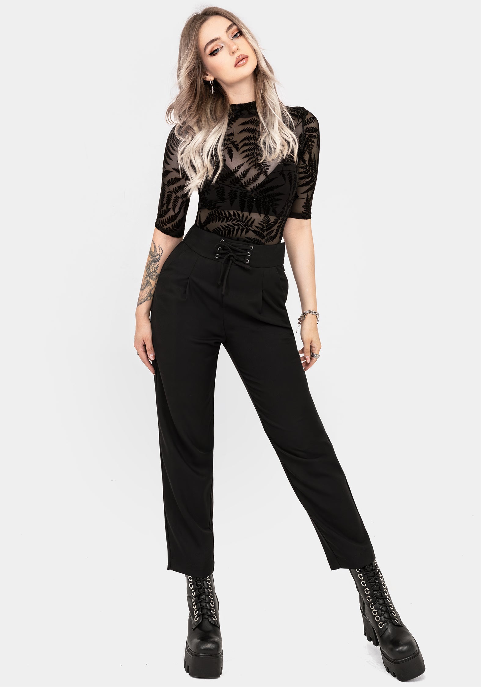 Cassandra Lace-Up Taille Massgeschneidert Hose