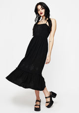 Cordata Embroidered Cami Midi Smock Dress