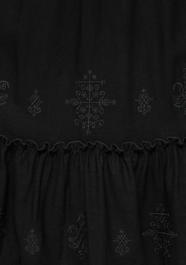 Cordata Embroidered Cami Midi Smock Dress