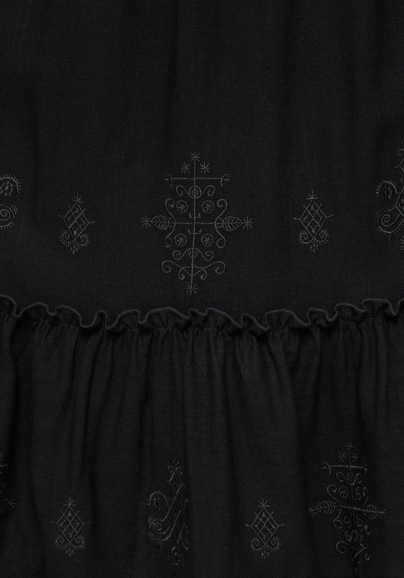 Cordata Embroidered Cami Midi Smock Dress