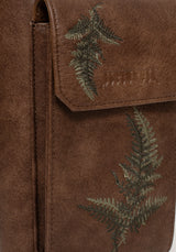 Fern Embroidered Crossbody Phone Bag