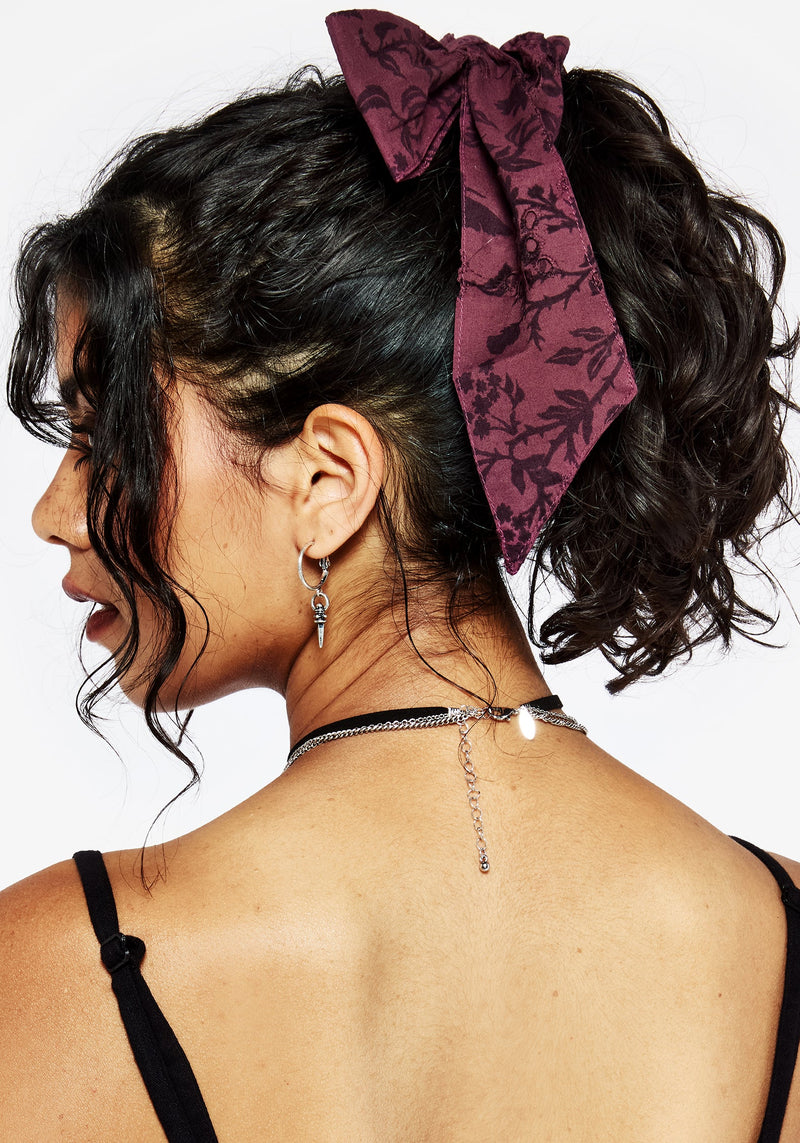 Morgana Cotton Broderie Bow Scrunchie