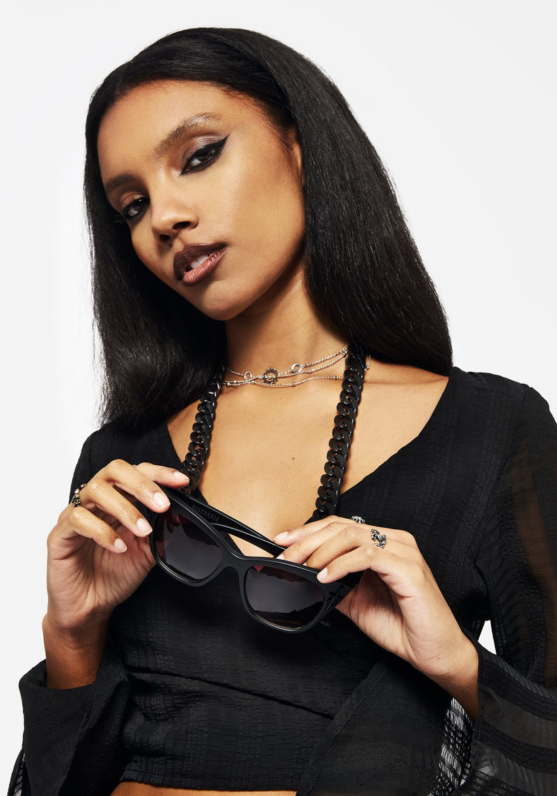 Anelace Chain Cat Eye Sunglasses