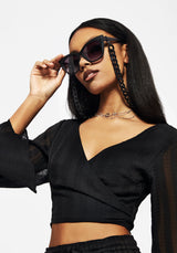 Anelace Chain Cat Eye Sunglasses