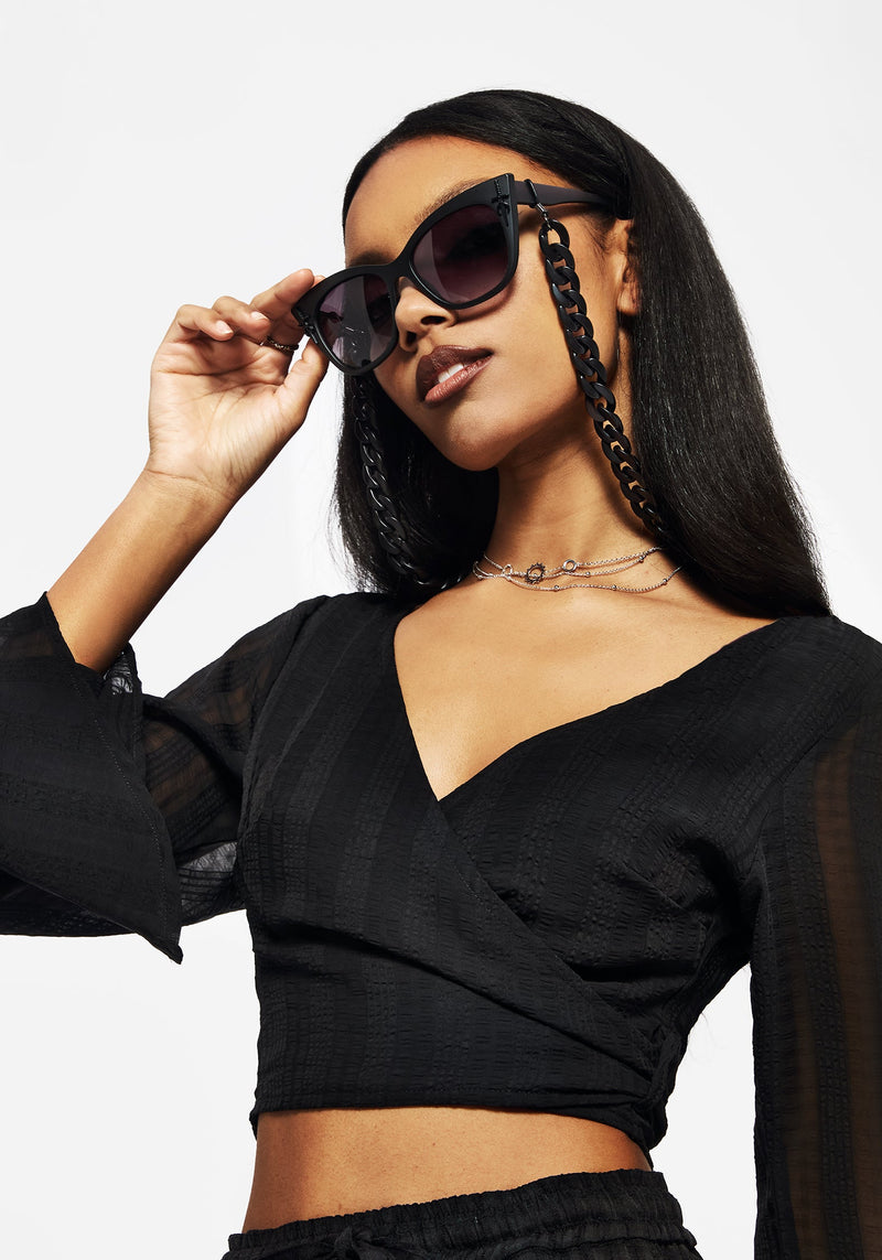 Anelace Chain Cat Eye Sunglasses