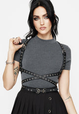 Rivet Eyelet Buckle Wrap Harness