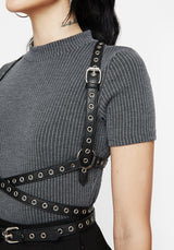 Rivet Eyelet Buckle Wrap Harness