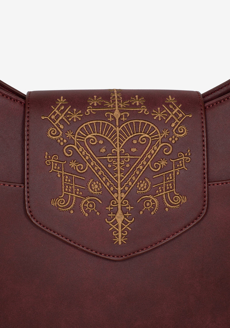Neriene Embroidered Slouchy Shoulder Bag