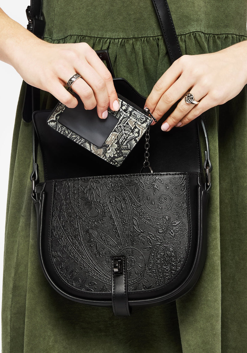 Oculomancy Floral Damask Print Card Holder