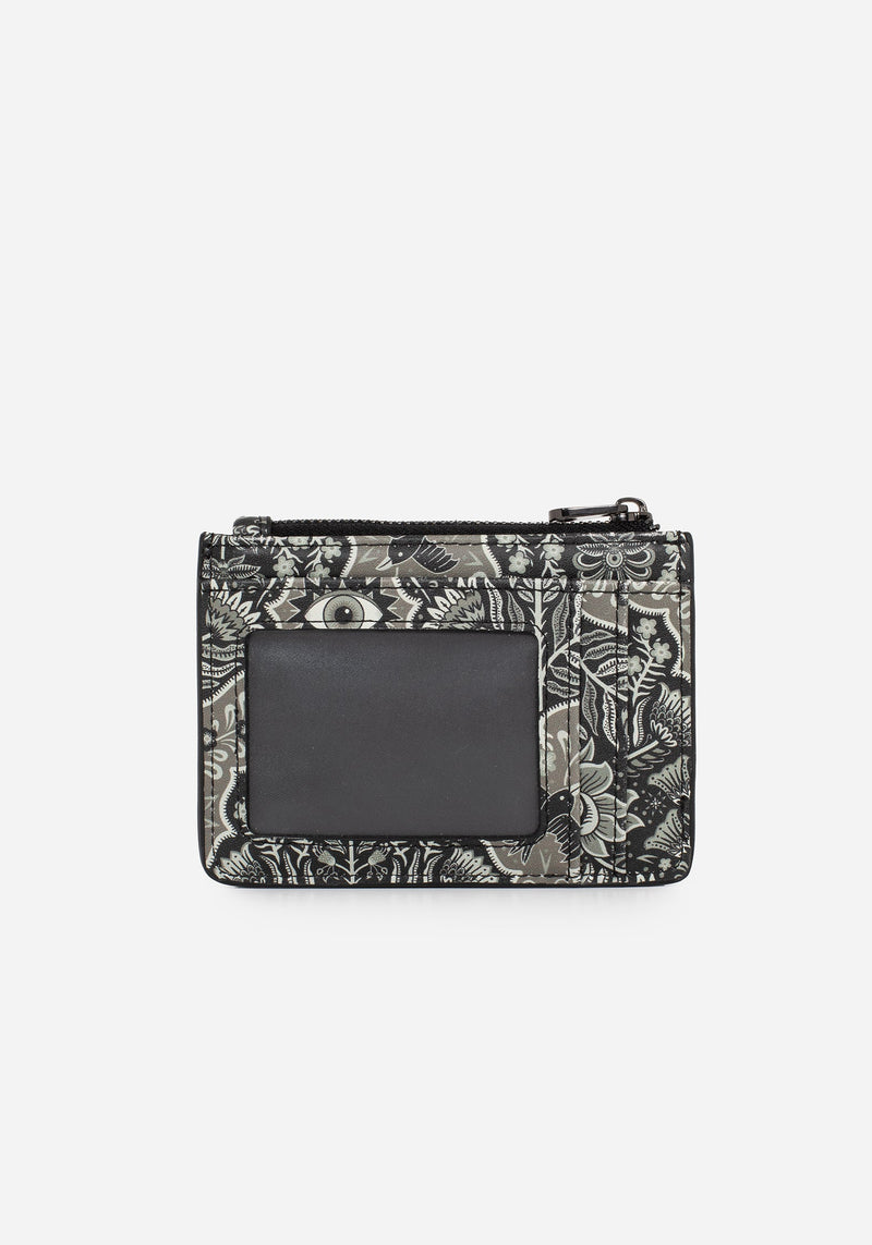 Oculomancy Floral Damask Print Card Holder