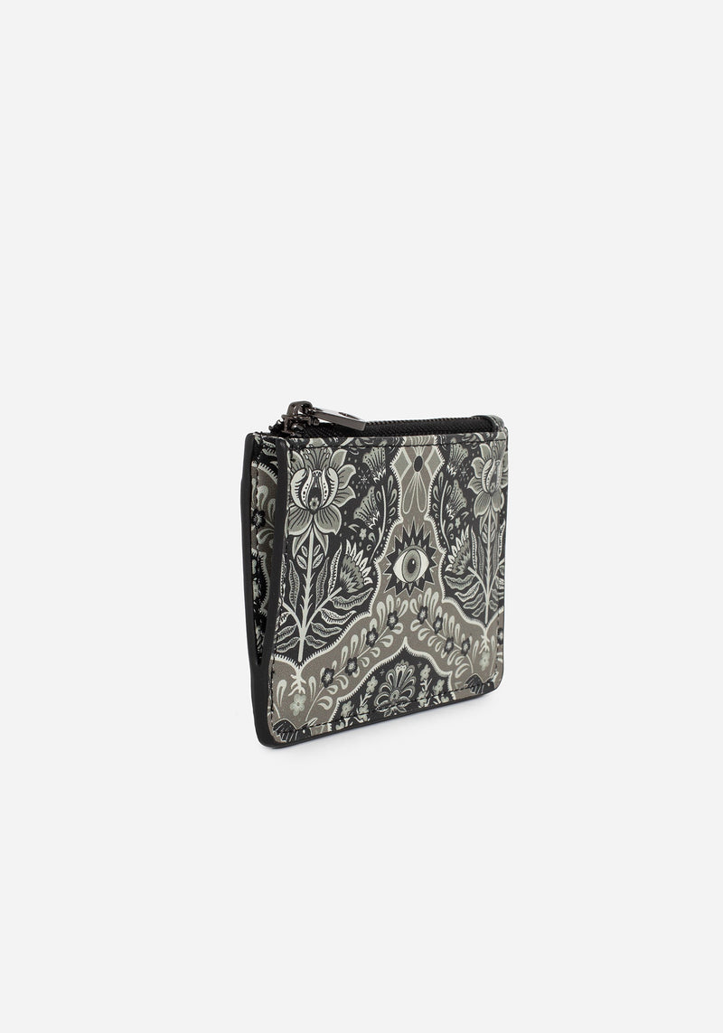 Oculomancy Floral Damask Print Card Holder