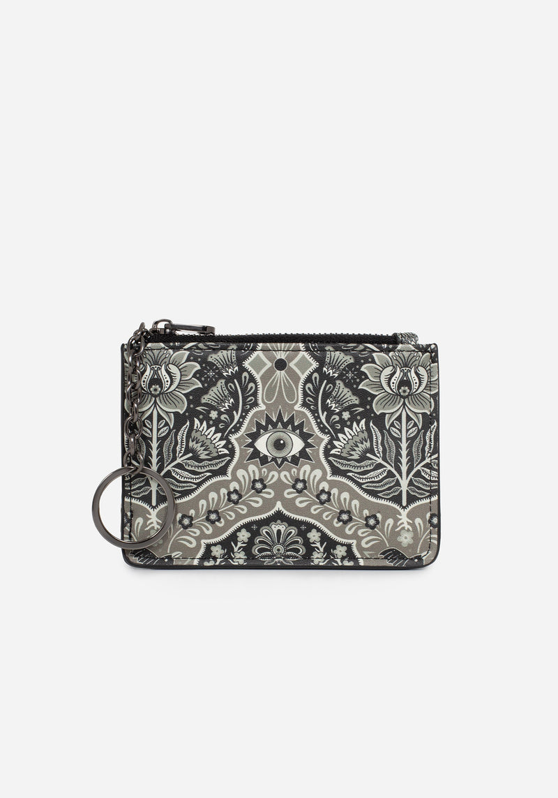 Oculomancy Floral Damask Print Card Holder