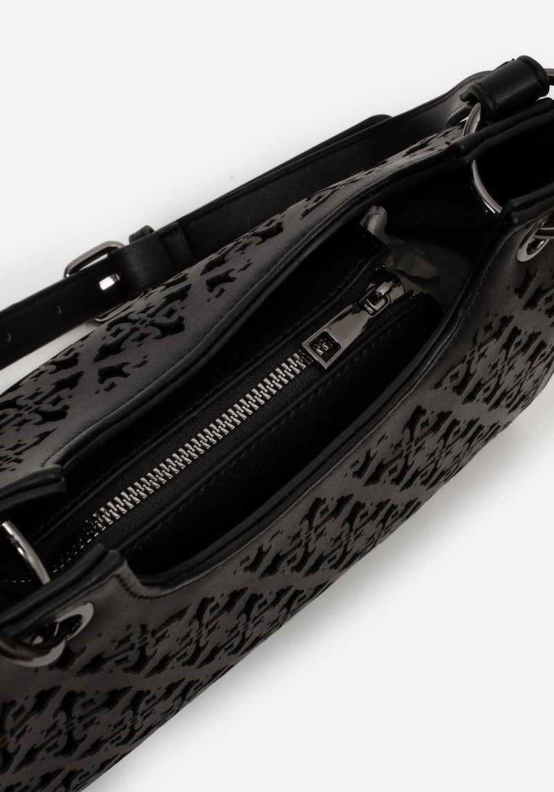 Crux Cut Out Faux Leather Shoulder Bag