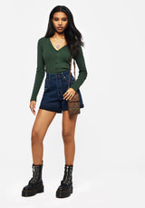 Fern Embroidered Crossbody Phone Bag